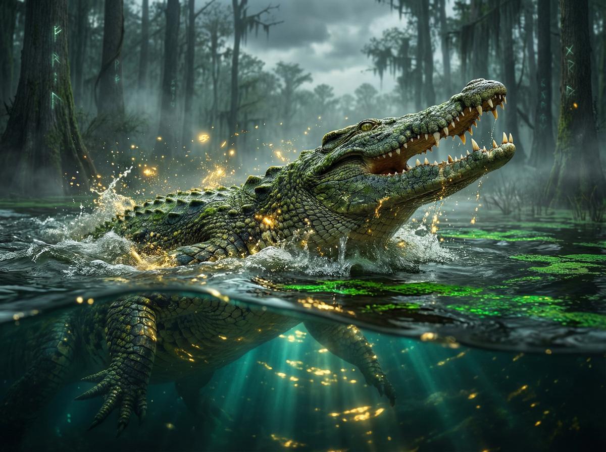 黄片-尼罗鳄水下伏击视频