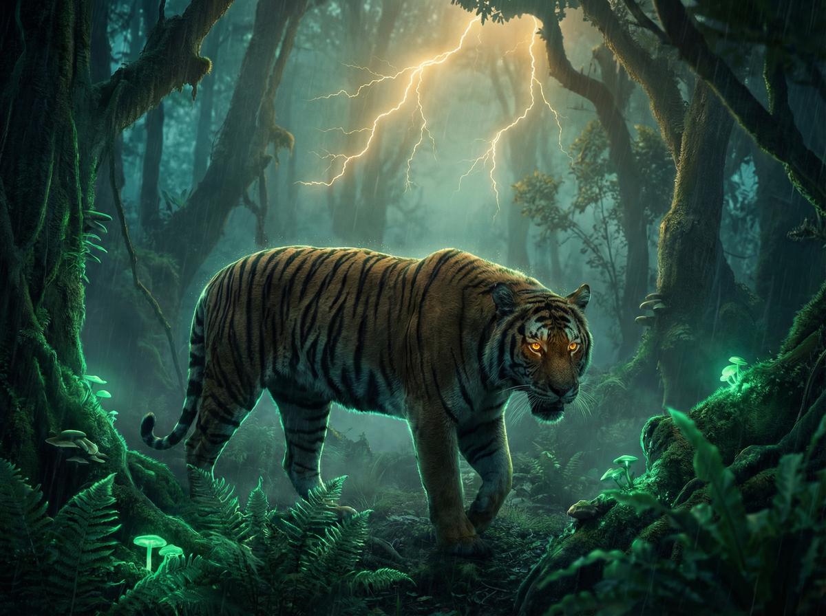 黄片-孟加拉虎丛林狩猎视频